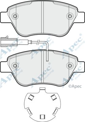 APEC BRAKING Комплект тормозных колодок, дисковый тормоз PAD1827